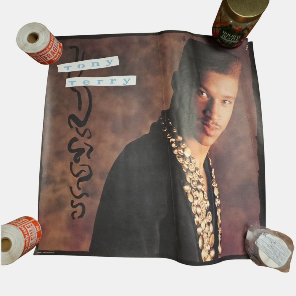 Tony Terry Self Titled 23x23 Original VTG 1990 CBS Records Album Promo Poster